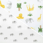 Delta Children Fitted Crib Sheets for Girls and Boys - Crib Sheet for Standard Crib and Toddler Mattresses - 28x52 Inch (Pack of 2), Safari Friends