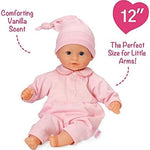 Corolle Bébé Calin Charming Pastel Baby Doll - 12" Soft Body Doll with Pink Outfit, Sleeping Eyes Open and Close, Vanilla-Scented, for Kids Ages 18 Months and up