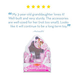 Melissa & Doug Wooden Beauty Salon Play Set, 18-Piece Vanity with Pretend Play Toys, Makeup, Mirror, Accessories & More, Preschool Toys for Girls & Boys Ages 3+ - FSC Certified