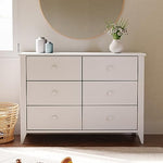 Babyletto Sprout 6-Drawer Double Dresser in White, Greenguard Gold Certified