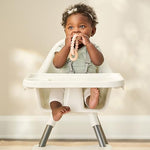 Regalo Baby Basics® High Chair for Babies and Toddlers, Baby High Chair with Removable Oversized Tray & Cup Holder, 5-Point Harness, Easy to Clean Toddler High Chair, White