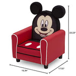 Delta Children Figural Upholstered Kids Chair, Wood ,Disney Mickey Mouse