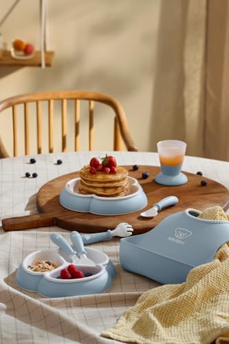 BabyBjörn Dinnerware Set, 8 pcs, Powder Blue