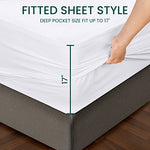 Utopia Bedding Premium Waterproof Mattress Protector Queen Size, Viscose Made from Bamboo Mattress Cover, Breathable, Fitted Style with Stretchable Pockets (White)