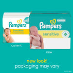 Pampers Baby Wipes Sensitive, Water Based Wipes, Hypoallergenic and Unscented Wipes, 192 Wipes Total (3 Refill Packs)