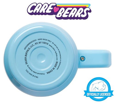 Silver Buffalo Care Bears Watercolor Featuring Tenderheart, Cheer, Grumpy, Funshine, Bedtime, and Share Bear Stainless Steel Tumbler with Handle and Straw, Fits in Standard Cup Holder, 40 Ounces