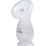 Zomee Manual Breast Pump Silicone Milk Collector – Hands-Free Milk Collection Bottle for Breastfeeding Moms – BPA-Free, Leak-Proof, Spill-Proof Design - Portable & Easy to Clean – 4oz Capacity