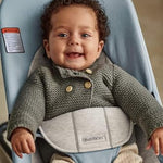 BabyBjörn Bouncer Balance Soft, Blue/Gray, Woven/Jersey | 2-in-1 Adjustable Baby Bouncer Seat and Toddler Chair, Newborn to Toddler (8-29 lbs), 4 Positions, Lightweight & Portable