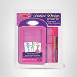 Melissa & Doug Fashion Design Art Activity Kit - 9 Double-Sided Rubbing Plates, 4 Pencils, Crayon - Fashion Plates, Travel Toys for Kids Ages 5+