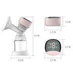4 Modes and 12 Levels LED Display Rechargeable Electric Breast Pump with Painless Breast Soak Silicone Flange,Anti-Backflow Non-Spill Low Noise Portable Breastfeeding Pump with 10 Milk Storage Bags