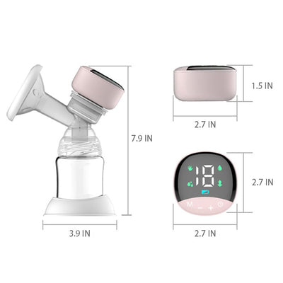 4 Modes and 12 Levels LED Display Rechargeable Electric Breast Pump with Painless Breast Soak Silicone Flange,Anti-Backflow Non-Spill Low Noise Portable Breastfeeding Pump with 10 Milk Storage Bags