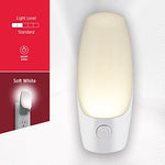 Energizer Manual On/Off LED Night Light Plug-in, Push Button, Compact, Contemporary, for Bedroom, Livingroom, Hallway, Bathroom, Nursery, Basement, White, 37099, 1 Pack