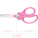Kids Scissors, 5.9" Blunt Tip Child Safety Scissors for Kids, Ergonomic Comfort Handles for Toddlers, Children, Small School Students, Craft Cutting Paper(Pink)