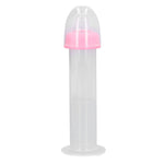 AYQEBNC Syringe Breast Pump, Manual Breast Pump Soft Comfortable Lightweight Portable Pink Cover for Travel