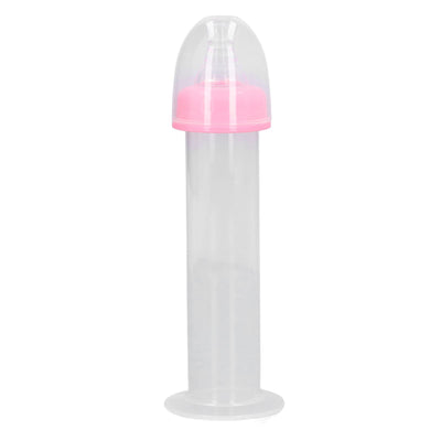 AYQEBNC Syringe Breast Pump, Manual Breast Pump Soft Comfortable Lightweight Portable Pink Cover for Travel