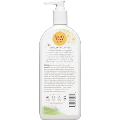 Burt's Bees Baby Lotion for Sensitive Skin, Nourishing Baby Care, Non-Irritating, Original Scent, 12 Ounce
