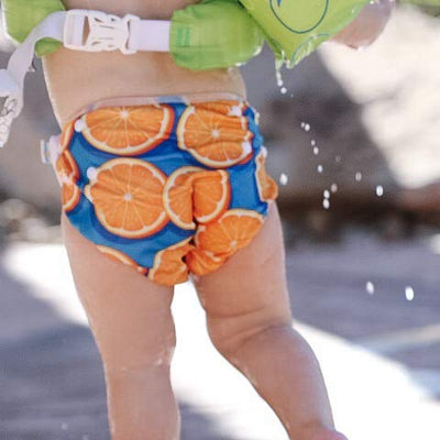 Babygoal Baby Boy Swim Diapers 3 Pack for 8M-3T Babies and Toddlers, Reusable Adjustable Washable for Swimming Lessons-Pineapple,Lemon,Grapefruit
