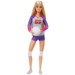 Barbie Careers Fashion Doll & Accessory, Made to Move Volleyball Player Wearing Removable Uniform with Ball, 22 Bendable Joints