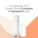 Diaper Genie Bags Refills 270 (Pack of 8) Clean Laundry Scent | Diaper Pail Refills with Max Odor Lock | Holds up to 2160 Newborn Diapers
