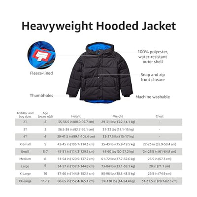 Amazon Essentials Baby Boys' Heavyweight Hooded Puffer Jacket, Olive, 12 Months