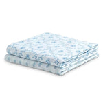 Delta Children 100% Cotton Muslin Baby Receiving Blankets for Girls and Boys – 47x47 Inches (Pack of 2), Blue Botanicals