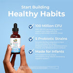 MaryRuth Organics USDA Organic Infant Liquid Probiotic Drops | Baby Essentials | Probiotics for Infants | Baby Probiotic Drops | Proprietary Probiotic Blend | Vegan | Non GMO | 125 Servings