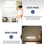 Under Cabinet Lights, Rechargeable battery operated lighting with 40 LED, Wireless Motion Sensor Light indoor (8000K), 4 Modes Night Light, Stick-On Magnetic Closet Lights for Kitchen, Hallway(2 Pack)