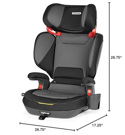 Peg Perego Viaggio Shuttle Plus 120 - Booster Car Seat - for Children from 40 to 120 lbs - Made in Italy - Crystal Black (Black)