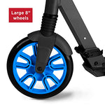 Radio Flyer Kickstart Max, Lightweight and Foldable Two-Wheel Kick Scooter Ages 8+, 220 lb Max, Large Wheels and Front Suspension for Smooth Ride