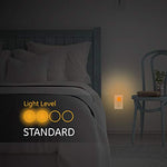 GE SleepLite LED Night Light, 4 Pack, Dusk-to-Dawn Sensor, Sleep Light, Dim Light, Warm Amber, Compact, Ideal for Bedroom, Nursery, Bathroom, Hallway,45041, 4 Count