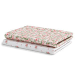 Delta Children 100% Cotton Flannel Baby Receiving Blankets for Girls and Boys – 30x30 Inches (Pack of 2), Pink Floral