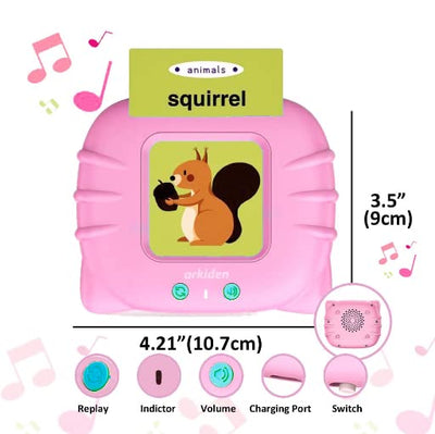 Talking Flash Cards for Toddler 1 2 3 4 Year Olds, Language Learning Toys, Autism Toys, Pocket Speech Therapy Toys, Montessori Toys with 224 Words, Children's Sensory Learning Educational Toys