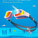 ZIONOR Kids Swim Goggles, G1MINI SE Anti-Fog Crystal Clear Swimming Goggles for Kids Age 6-14, Leak Proof Kids Swimming Goggles for Children Boy Girl with UV Protection (Red)