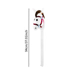 pistro Hobby Horse Stick Toy for Horse Themed Party - Portable Creative Wooden Stick Horse for Kids Pretend Play- White Red Head