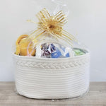 ABenkle Baby Diaper Caddy, Nursery Storage Bin and Car Organizer for Diapers Wipes, Cotton Rope Basket Changing Table Caddy