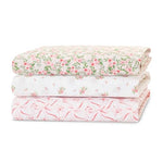 Delta Children Fitted Crib Sheets for Girls and Boys - Crib Sheet for Standard Crib and Toddler Mattresses - 28x52 Inch (Pack of 3), Pink Floral