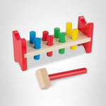 Melissa & Doug Deluxe Wooden Pound-A-Peg Toy With Hammer - FSC Certified