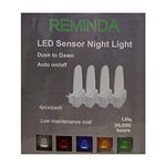 REMINDA 4 Pack Night Light Lamp with Dusk to Dawn Sensor, Plug in, Blue Led Night Light