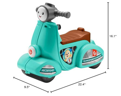 Fisher-Price Toddler Ride-On Toy Laugh & Learn Smart Stages Cruise Along Scooter with Lights Music & Learning for Infants Ages 1+ Years (Amazon Exclusive)
