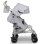 babyGap Classic Stroller - Lightweight Stroller with Recline, Compact Fold & Removable Parent Organizer - Made with Sustainable Materials, Grey Stripes