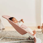 BabyBjörn Bouncer Bliss, Dusty Pink, Woven, Petal Quilt | 2-in-1 Adjustable Baby Bouncer Seat and Toddler Chair, Newborn to Toddler (8-29 lbs), 4 Positions, Lightweight & Portable
