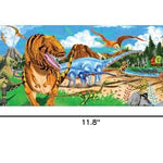 Melissa & Doug Land of Dinosaurs Floor Puzzle, 48 pc Jumbo Jigsaw Puzzle, Educational Screen Free Activity for Toddler, Preschoolers and Kids Ages 3+ (4 feet Long) - FSC Certified