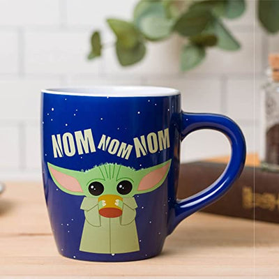 Silver Buffalo Star Wars The Mandalorian Child Nom Jumbo Curved Ceramic Mug, 25-Ounces, 1 Count (Pack of 1)