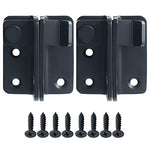 Alise Flip Latch Gate Latches Slide Bolt Latch Safety Door Lock Catch for Barn Cabinet Pet Cage Garden Bathroom Garage Window Sliding Door,Heavy Duty Stainless Steel Matte Black(Pack of 2)