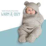 BlueMello Swaddle Blanket | Ultra-Soft Plush Essential for Infants 0-6 Months | Receiving Swaddling Wrap Grey | Ideal Newborn Registry and Toddler Boy Accessories | Perfect Baby Girl Shower Gift