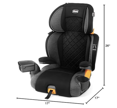 Chicco KidFit Zip Plus 2-in-1 Belt-Positioning Booster Car Seat, Backless and High Back Booster Seat, for Children Aged 4 Years and up and 40-100 lbs., Taurus/Black/Grey
