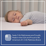 Sealy Baby OptiCool Breathable Crib Mattress, GREENGUARD GOLD Certified, Made in USA, Toddler Bed Fit, 2 Stage Cooling Memory Foam, Non Toxic, Airy Cotton Cover, Safety & Quality Tested, 52x28"