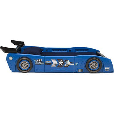 Delta Children Grand Prix Race Car Toddler-to-Twin Bed, Blue
