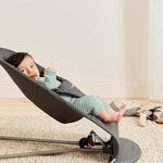 BabyBjörn Bouncer Bliss, Anthracite, Woven, Classic Quilt | 2-in-1 Adjustable Baby Bouncer Seat and Toddler Chair, Newborn to Toddler (8-29 lbs), 4 Positions, Lightweight & Portable