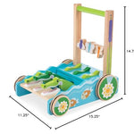 Melissa & Doug First Play Chomp and Clack Alligator Wooden Push Toy and Activity Walker